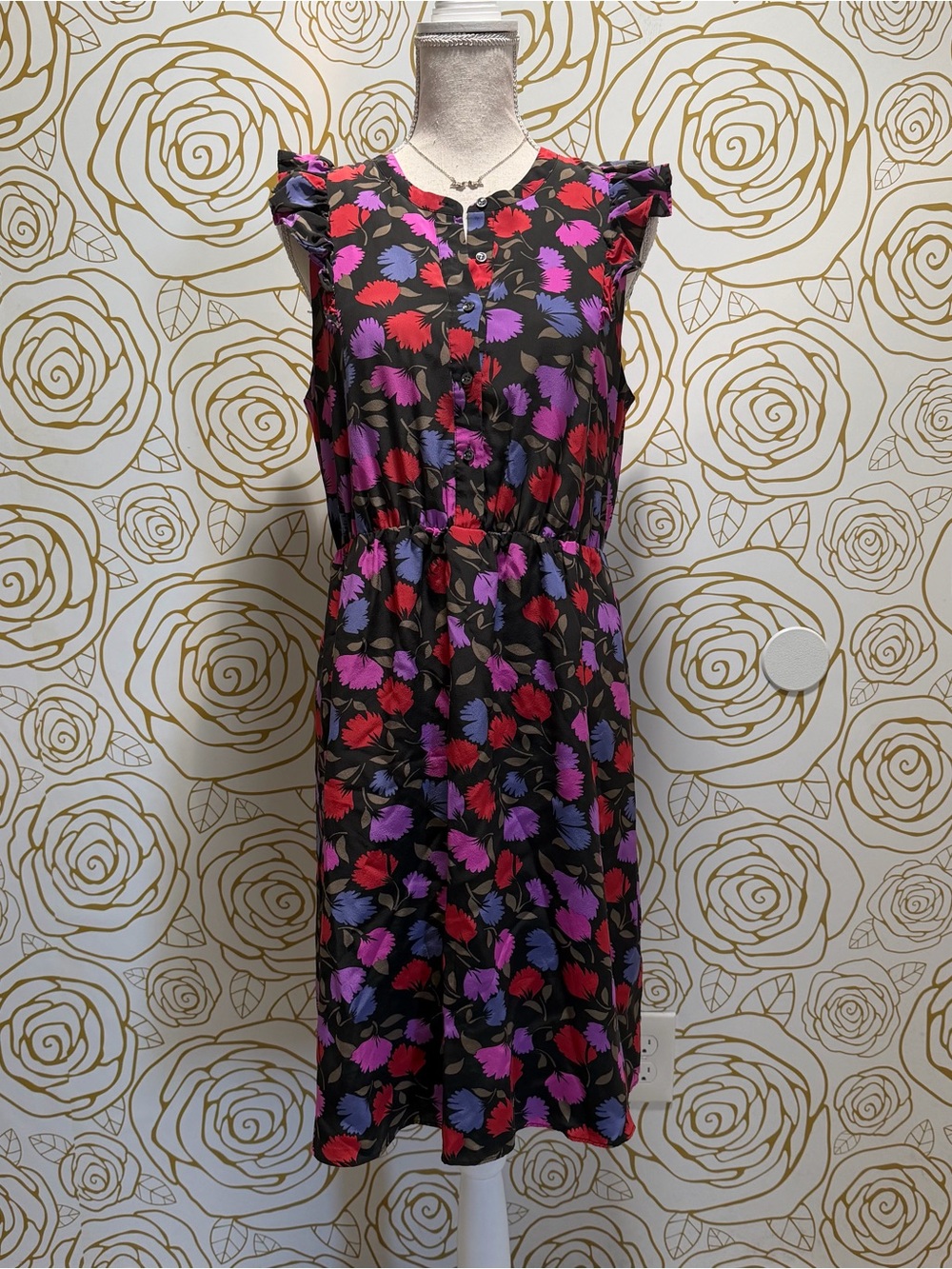 J.Crew "Painted Pansy" floral mini dress